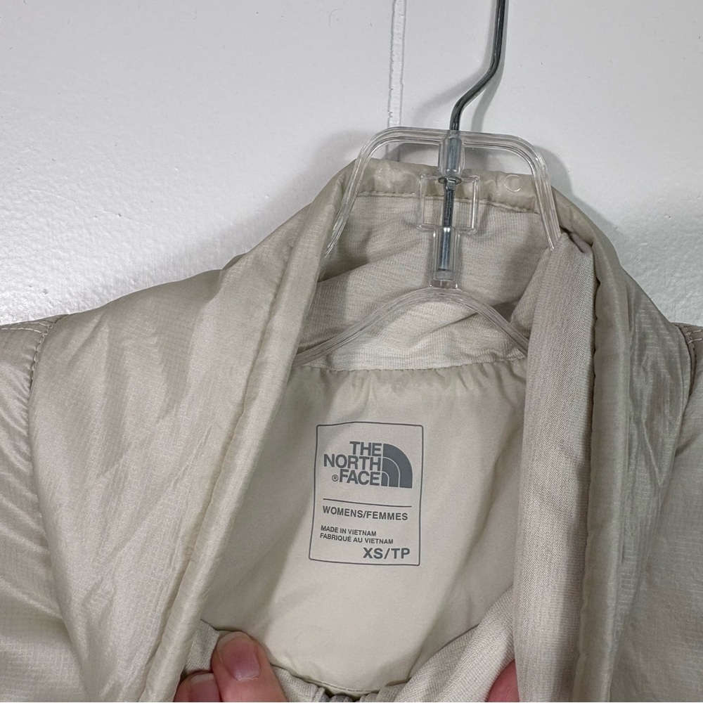 The North Face Pseudio Beige Off White Puffer Vest Hybrid Tech Fabric XS Outdoor - Picture 5 of 6